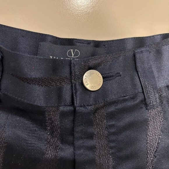 ! Valentino Jeans Silk navy blue pants size 27 - Picture 6 of 10